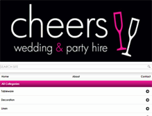 Tablet Screenshot of cheerspartyhire.co.nz